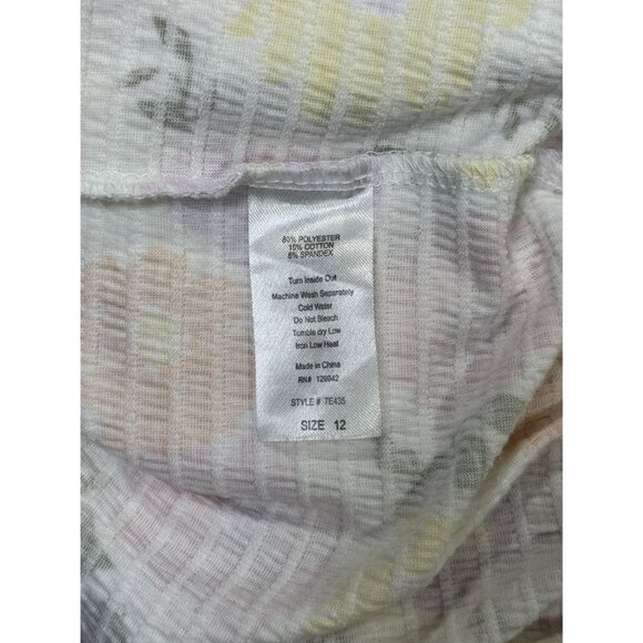 Paisley Lane Girls Floral Print Jumpsuit Size 12 With Ruffled Straps & Shirred B - Picture 7 of 9